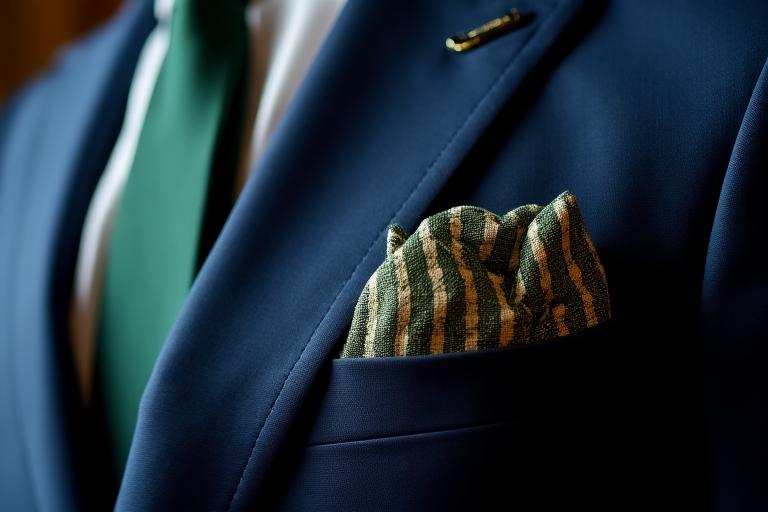 Abbinamento raffinato tra cravatta di seta e fazzoletto da taschino