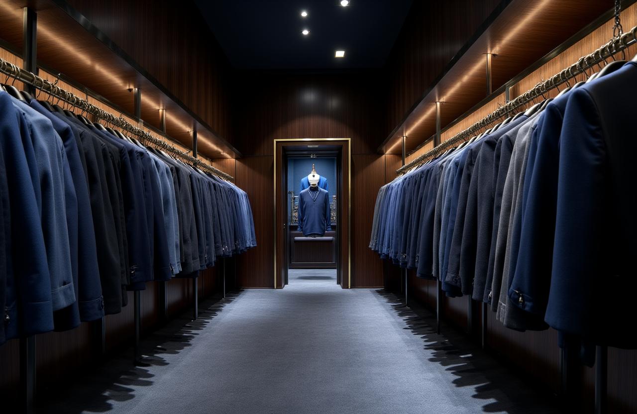 Interno di un atelier sartoriale di lusso a Roma
