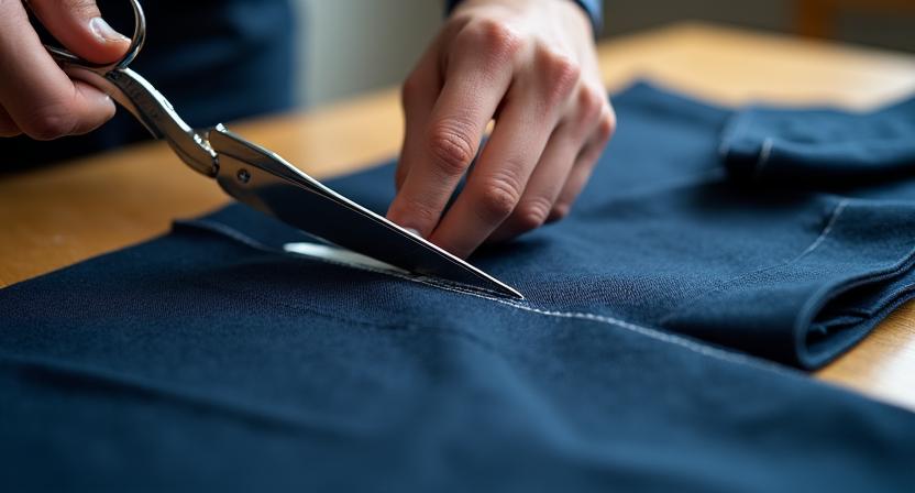 Un dettaglio sartoriale di alta qualità, simbolo di cura e precisione