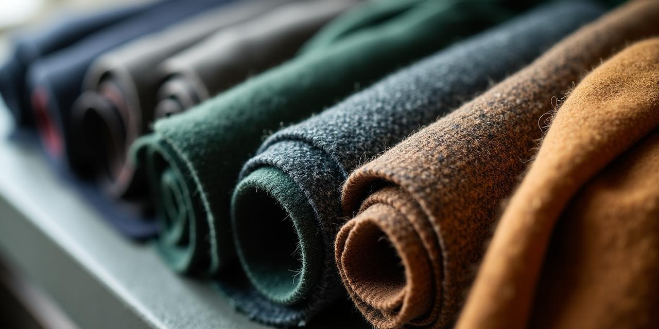 Primo piano di tessuti sartoriali invernali in lana e cashmere